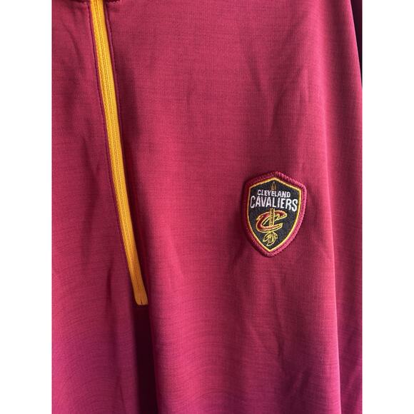 NBA Ultra Game Cleveland Cavaliers 1/4 Zip Pullover T-shirt XXL Men’s Red 2X - Picture 2 of 4